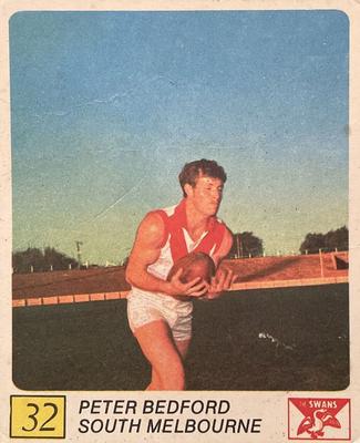 1970 Kellogg's VFL Footballers In Action #32 Peter Bedford Front